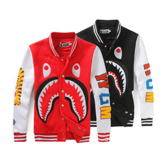 Bape Shark Varsity Jacket Red (AAA) - 150 USD - buy online