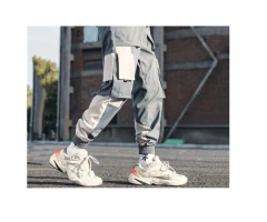 Pantalon Cargo TechWear Ajustable Duo Color Gris 339 en internet