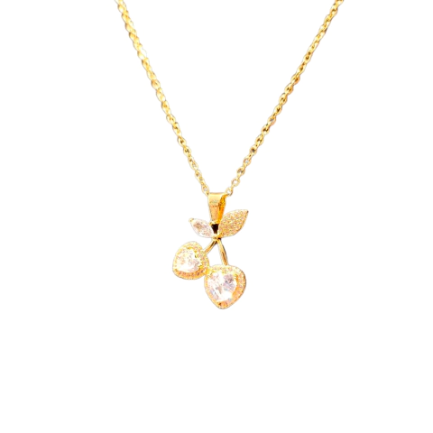 Cadena Con Dije Cereza - Dorado