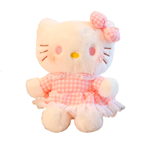 Peluche Hello Kitty Perla Vestido Cuadros Sanrio