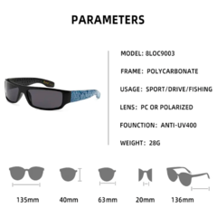 Anteojos de Sol Gafas Locs Bandana Negro N° 9003 - comprar online
