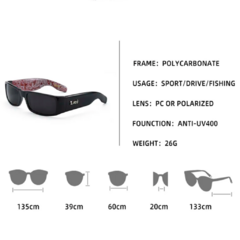Anteojos de Sol Gafas Locs Negro Brillante Bandana Negra N°9006 en internet
