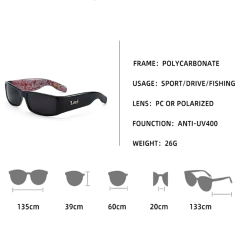 Anteojos de Sol Gafas Locs Negro Liso N°9006 on internet