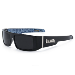 Anteojos de Sol Gafas Locs Negro Bandana Azul N°9058
