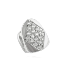 Parrilla para diente Grillz Individual Diamond Strass Plateado