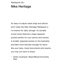 Riñonera Nike heritage - 120usd on internet