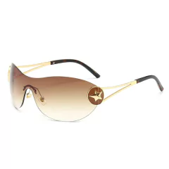 Anteojos de Sol Y2K Estrella Steampunk Curvo Envolvente NºA001 - buy online