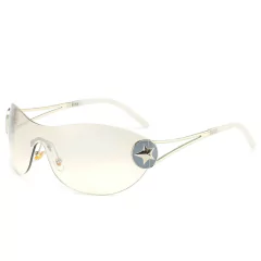 Anteojos de Sol Y2K Estrella Steampunk Curvo Envolvente NºA001 on internet