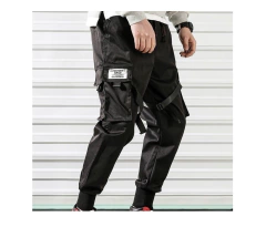 Pantalon Cargo TechWear Tiras Lizo Ajustable Negro 701 en internet