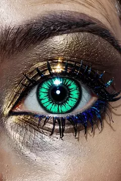 Lentes de Contacto Fantasia Cosplay Verde Floreado en internet