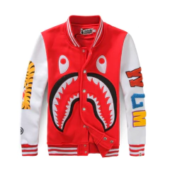 BAPE Shark Varsity Jacket Red ss15 (AAA) - 150 USD