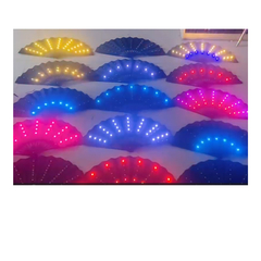 Abanico Led Pixel RGB Grande Bamboo Control Remoto - Blanco - tienda online