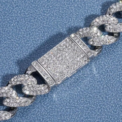 Cadena Cubana Piedra Strass Dorada Plateada Hip Hop Trap 54 - 18 Inch on internet