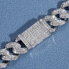 Cadena Cubana Piedra Strass Dorada Plateada Hip Hop Trap 54 - 24 Inch en internet