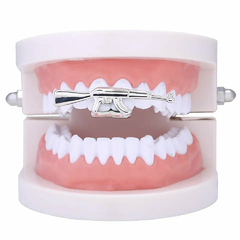 Grillz Double Teeth Dos Dientes Plateads AK47 en internet