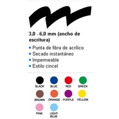Marcador Mini Artline Ek50 Punta Biselada 3,0 - 6,0 mm C/ Tinta en internet