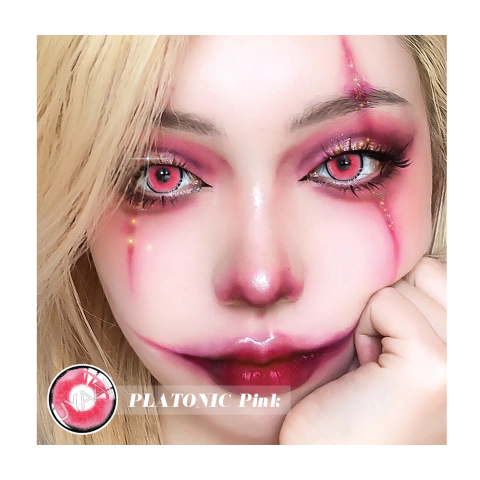 Lente de contacto fantasia cosplay anime Rosa Liso CL221
