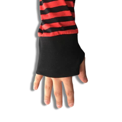 Remera Manga Larga Rayada Rojo Negro - comprar online