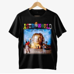 Remera Unisex Travis Scott "Astroworld" Negra