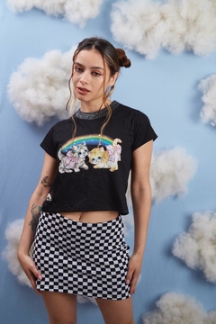 Baby Tee Kitten Negro - KITCH TECH