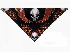 Pañuelo Estilo Calavera en Llamas Fuego Roja Negra - comprar online