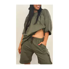 Bermuda Short YTI Verde Militar Cordon Fluo en internet