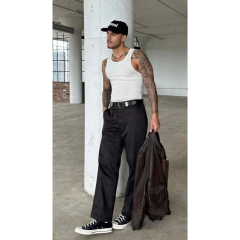 Remera Musculosa Morley Fit Negra - tienda online