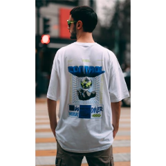 Remera Oversize Control White - KITCH TECH