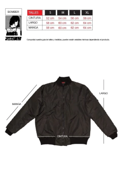 Campera Bomber Puffer Akira Pildora Negra en internet