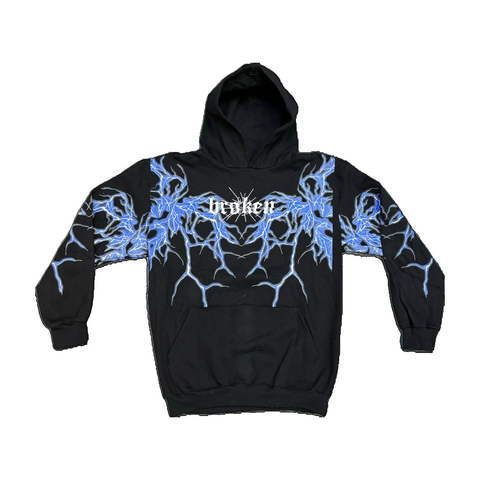 Buzo Hoodie Mariposa Storm Lightning - Negro