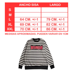 Buzo Rayado Estampado Blanco y Negro - comprar online