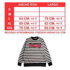 Buzo Rayado Estampado Rojo y Negro - comprar online