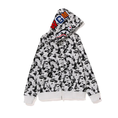 Campera Hoodie BAPE Full Zip Shark Camo White Gray Black (AAA) - 220USD - comprar online