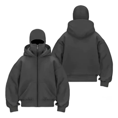 Buzo Hoodie Zip Code Balaclava Full Black en internet