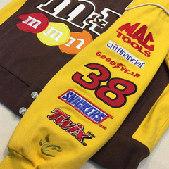 Campera Nascar Automovilismo Retro Vintage M&M Marron - 330 usd - comprar online