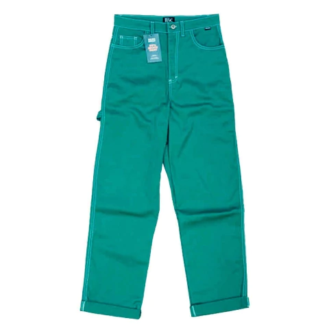 Pantalon Carpintero Verde Tiro Alto