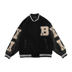 CAMPERA VARSITY JACKET UNIVERSITARIA B BONES NEGRO