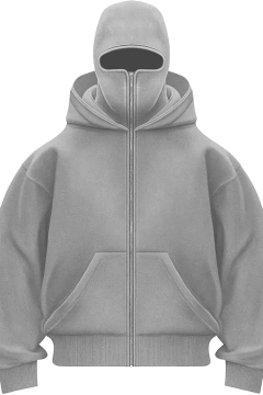 Buzo Hoodie Zip Code Balaclava Full Grey en internet