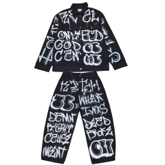 Conjunto Jean Full Graff By Kitch Tech - Black - buy online