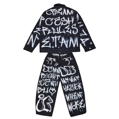 Conjunto Jean Full Graff By Kitch Tech - Black