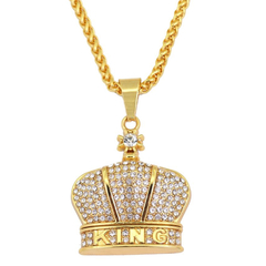 Cadena C/ Dije Corona King Plateada