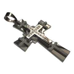 Dije Cruz C/ Strass Stainless Steel Mod 14 - comprar online
