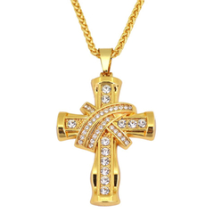 Cadena C/ Dije C/ Strass Cruz Mod 10
