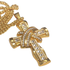 Cadena C/ Dije C/ Strass Cruz Mod 10 - comprar online