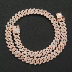 Cadena Cubana Piedra Strass Ingot Rhinestone 20 Inches Nº14 - comprar online