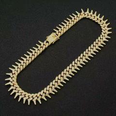 Cadena Cubana Piedra Strass Thorns 20 Inches Nº2 - KITCH TECH