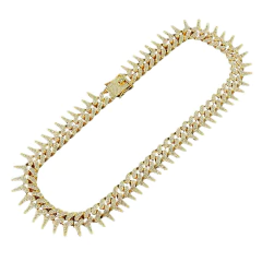 Cadena Cubana Piedra Strass Thorns 20 Inches Nº2
