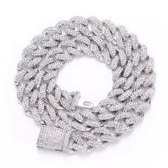 Cadena Cubana Strass Rhinestone Beans 18 Inches Nº13 - comprar online
