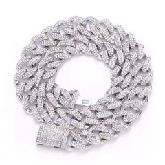 Cadena Cubana Strass Rhinestone Beans 24 Inches Nº13 - comprar online
