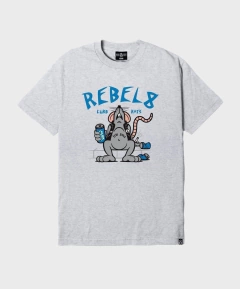 Remera Rebel Eight 8 Curb Rats Ash